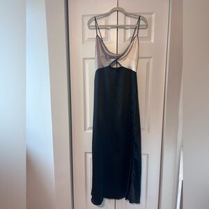 Boutique  Black and Silver Slip Dress